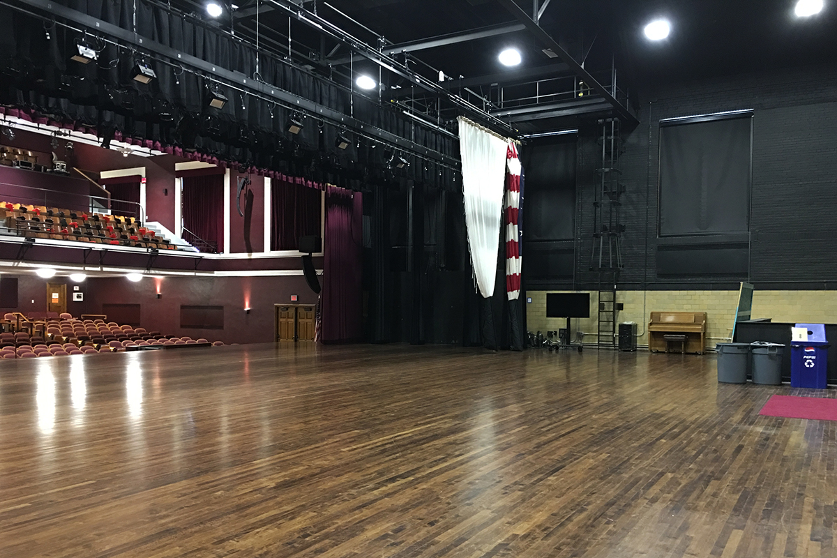 Backstage of Potter Auditorium