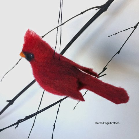 Needle Felting Cardinals