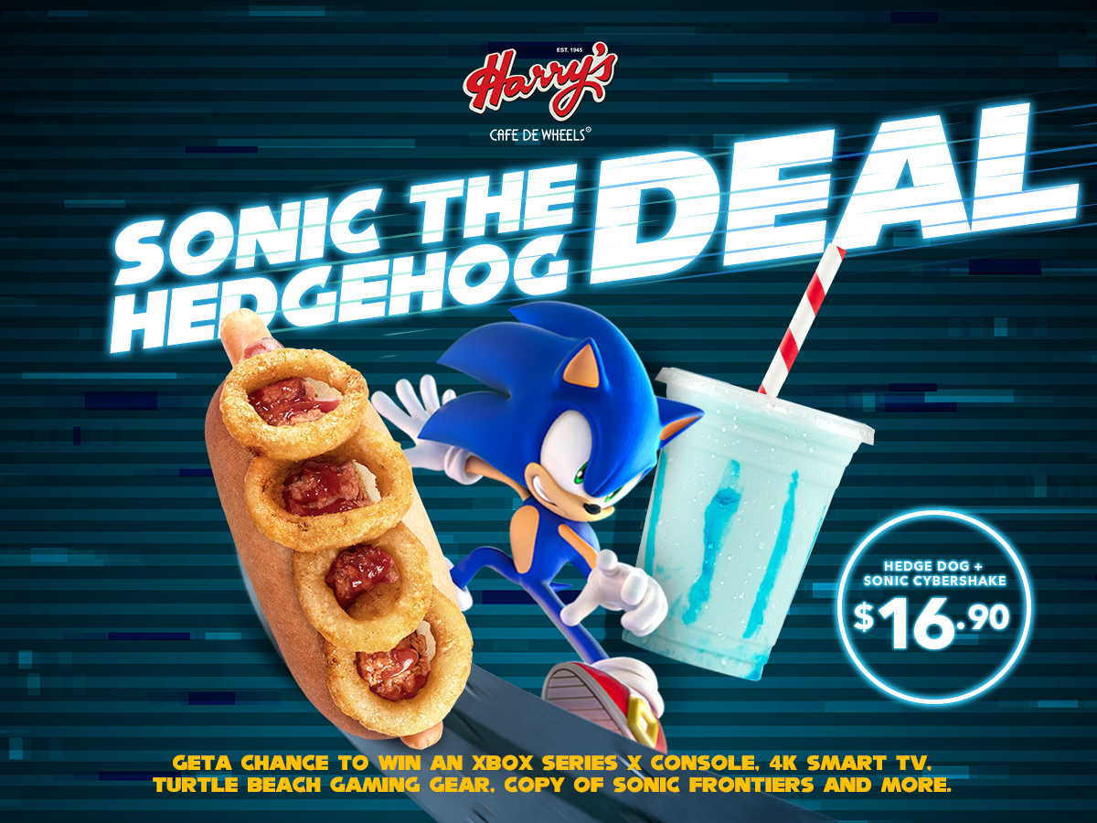 An exclusive Sonic The Hedgehog hotdog & milkshake meal is now