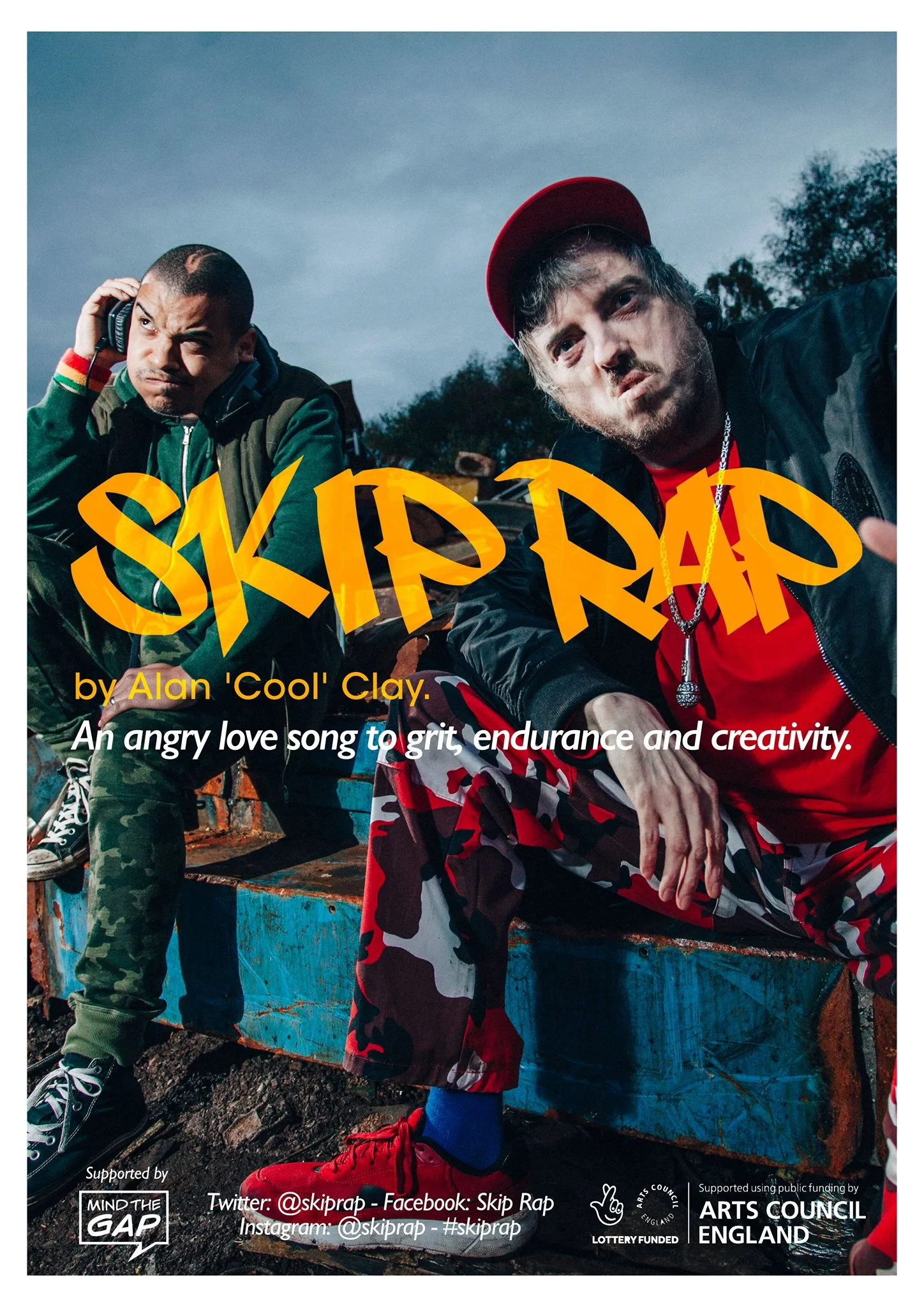 Skip Rap promo poster created by Mind The Gap in Bradford