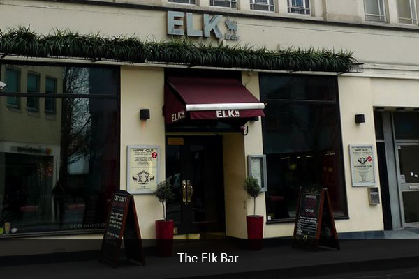 THE ELK BAR | +44 20 7385 6940 The Elk Bar is located in Fulham, West London. Elk Bar is the perfect gathering place for football fanatics, with a HD projector and a large amount of flat screens that allow customers to watch the best football teams and matches. Address: 587-591 Fulham Rd, London SW6 5UA