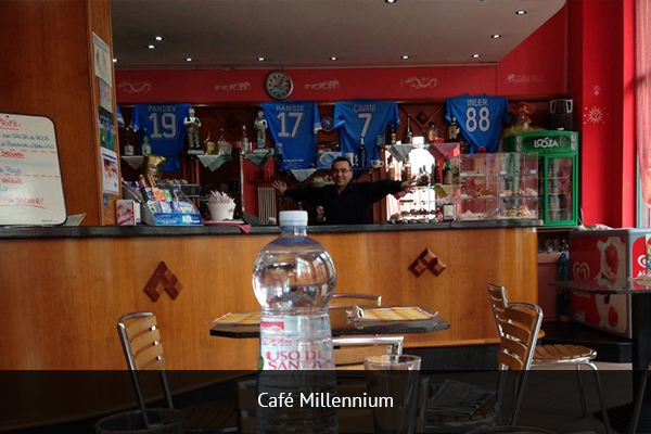 CAFE MILENNIUM | +39 338 525 5447 Café Millennium is located in Turin’s center, just one block from Piazza Pitagora. This is a great place for having a few brews and watching some good football. Address: Corso Siracusa 148