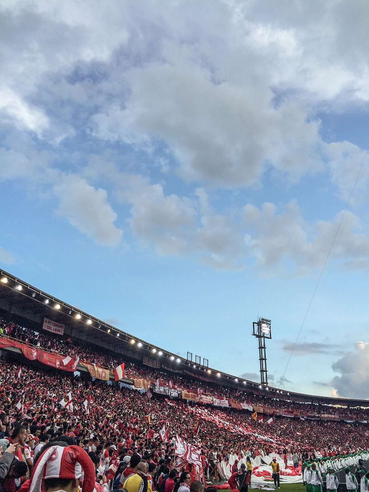 We arrived at the stadium 4 hours before the kickoff. As you can see, it was already packed.