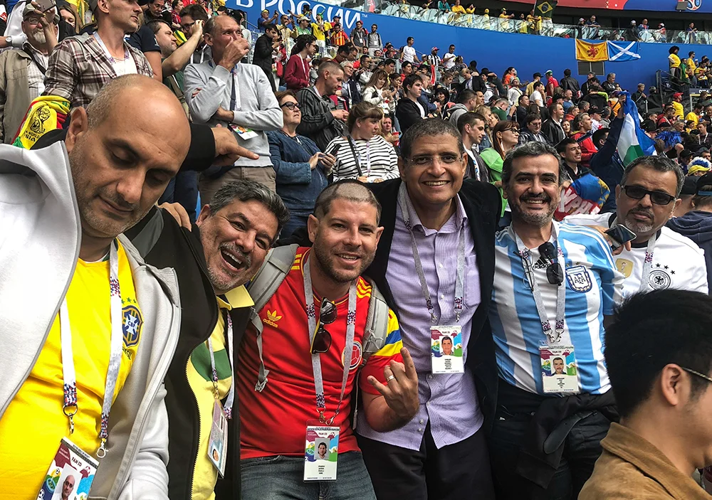 Thanks to my friend Mohammed, who let me seat with his family during the match.