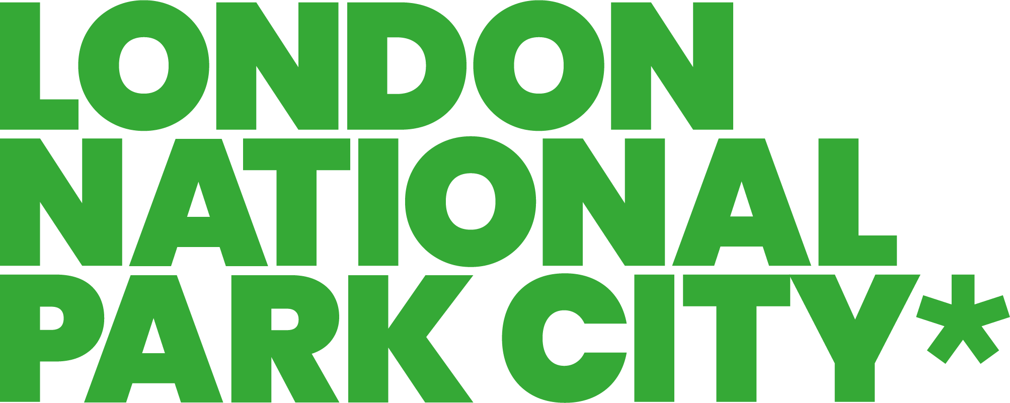 london national park city written in green