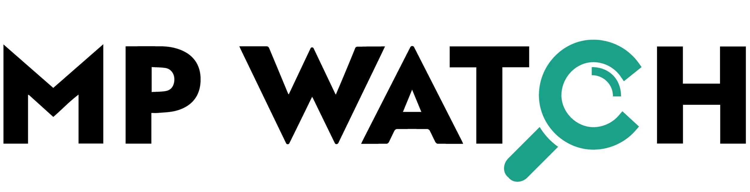 Mp watch with the letter C as a magnifying glass