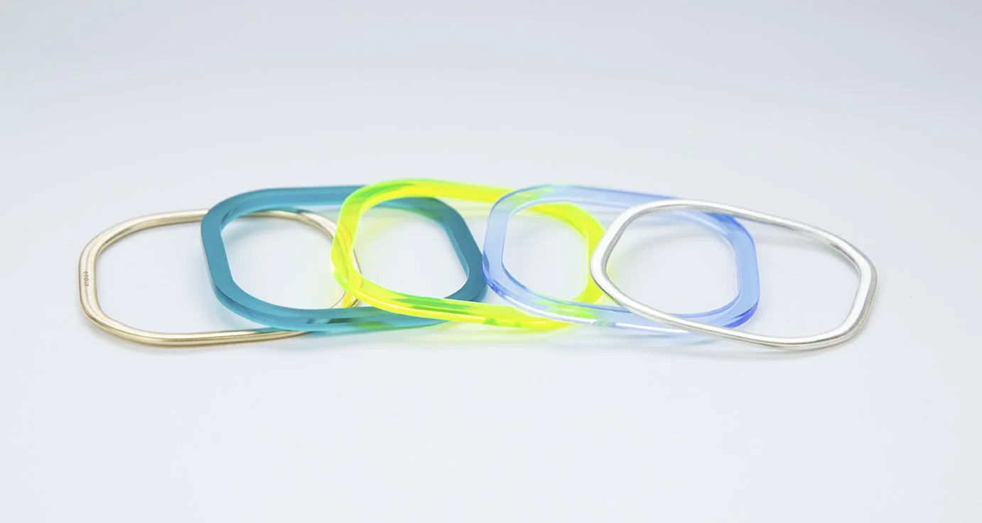 6.Square bangles silver and greens.jpg