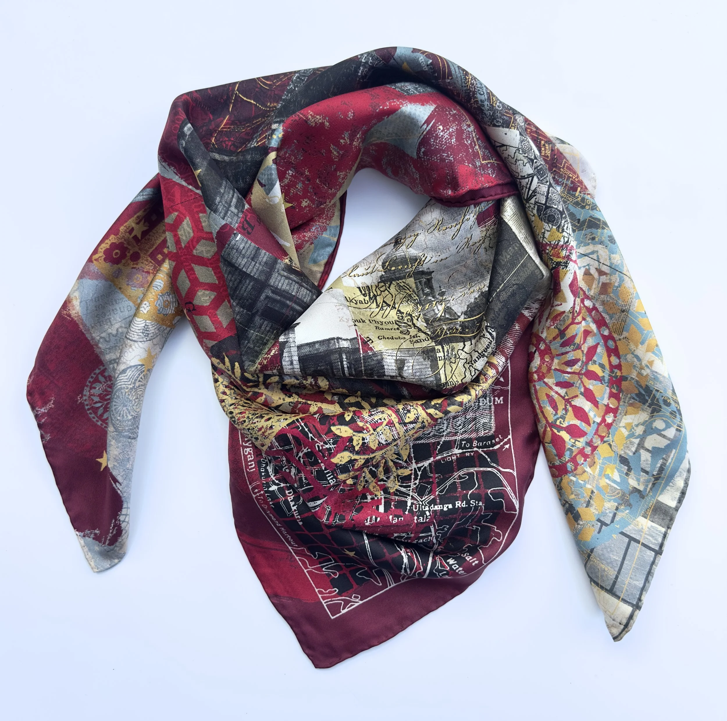 Square scarf colour Crimson silk twill 90x90 cms Neil Bottle 4.9.25**.jpeg