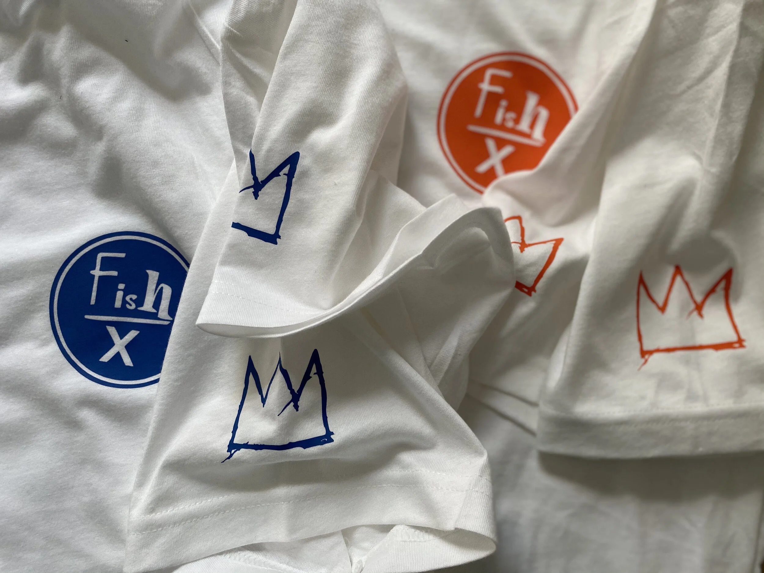 "F I S H/JEAN"  Tee's