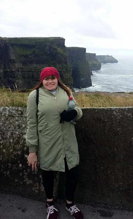 Starting our walk of the cliffs of moher