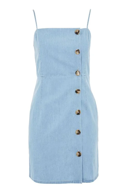Topshop horn button mini dress