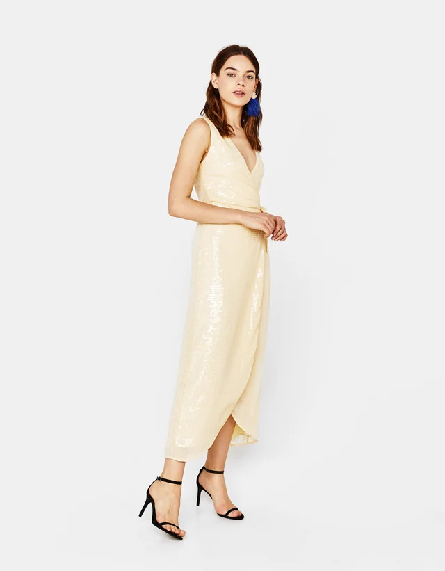 Midi dress with sequins