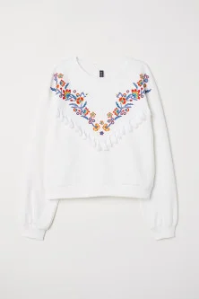 H&M sweatshirt with embroidery
