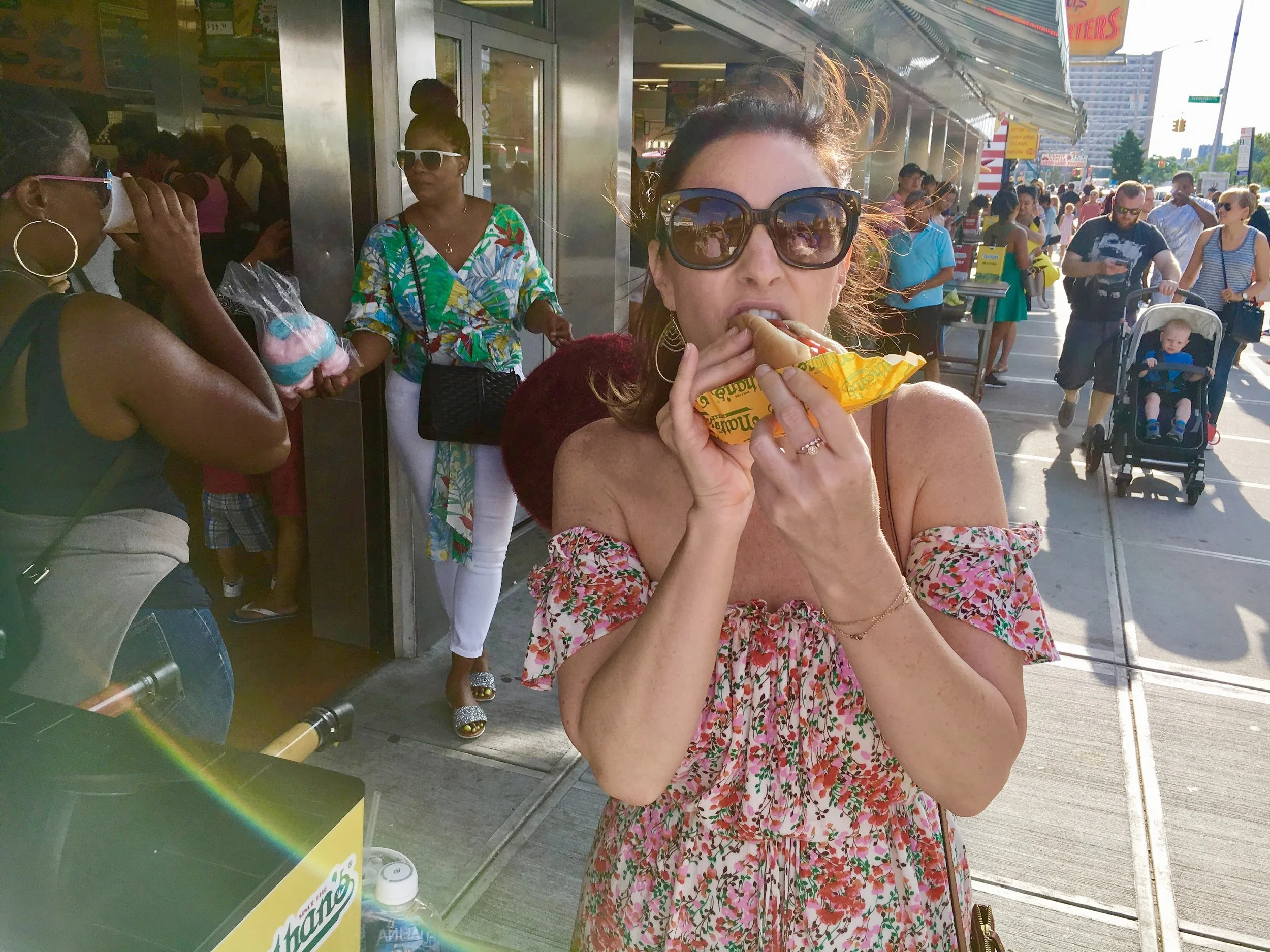 Care less.  Eat the hot dog with reckless abandon.  