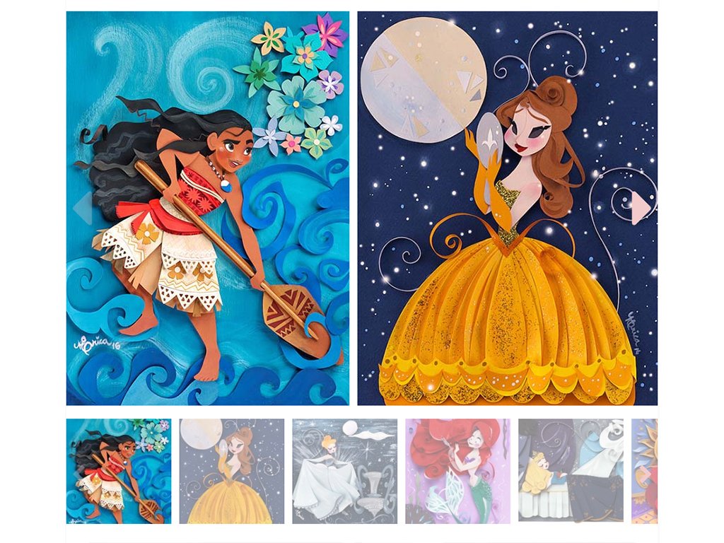 Just Lia - Princesas Disney em Ilustrações Tridimensionais