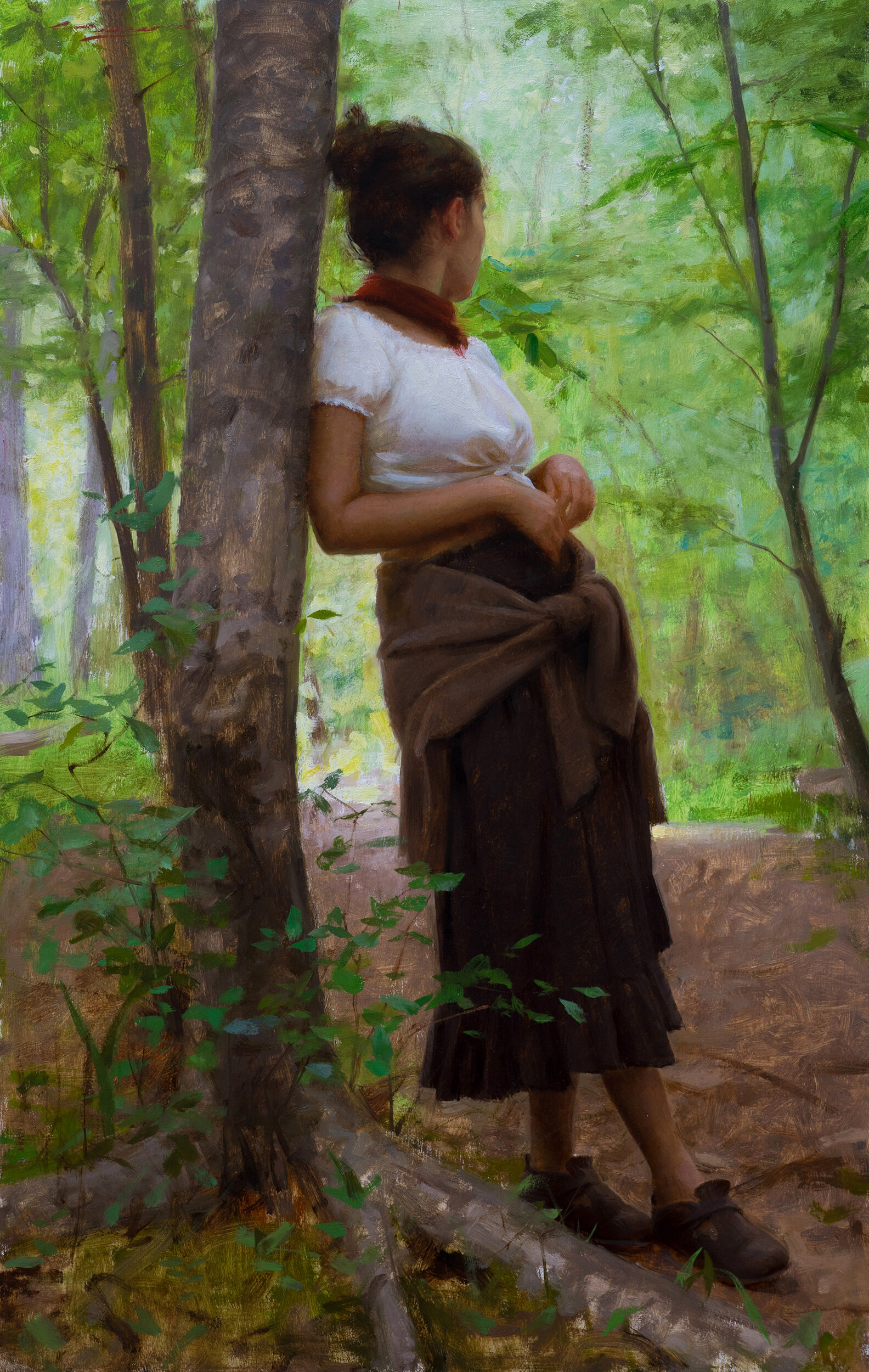 “In The Woods” - 22x14” Oil on panel