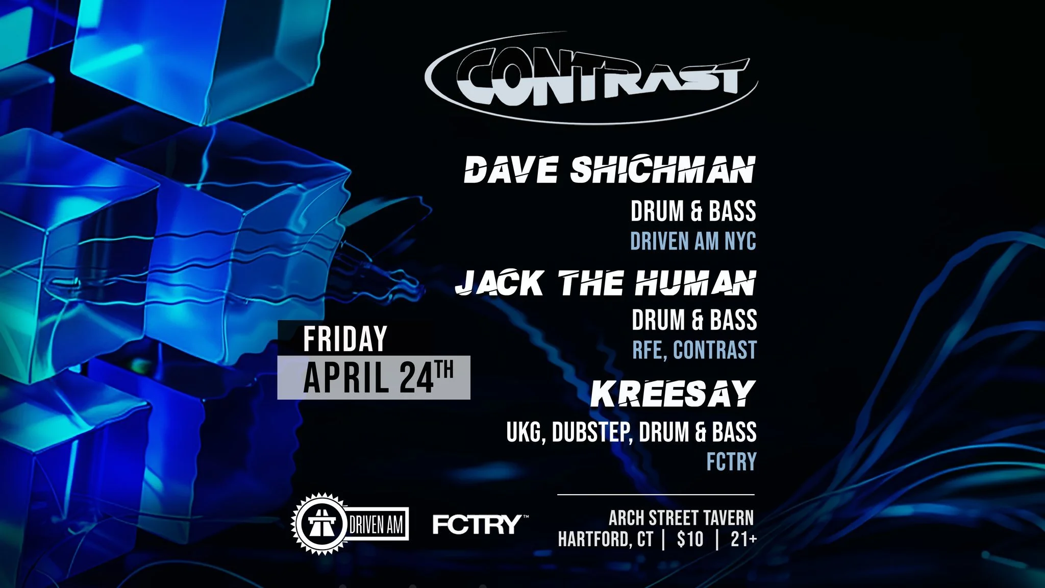 CONTRAST April: Dave Shichman, Jack the Human, Kreesay