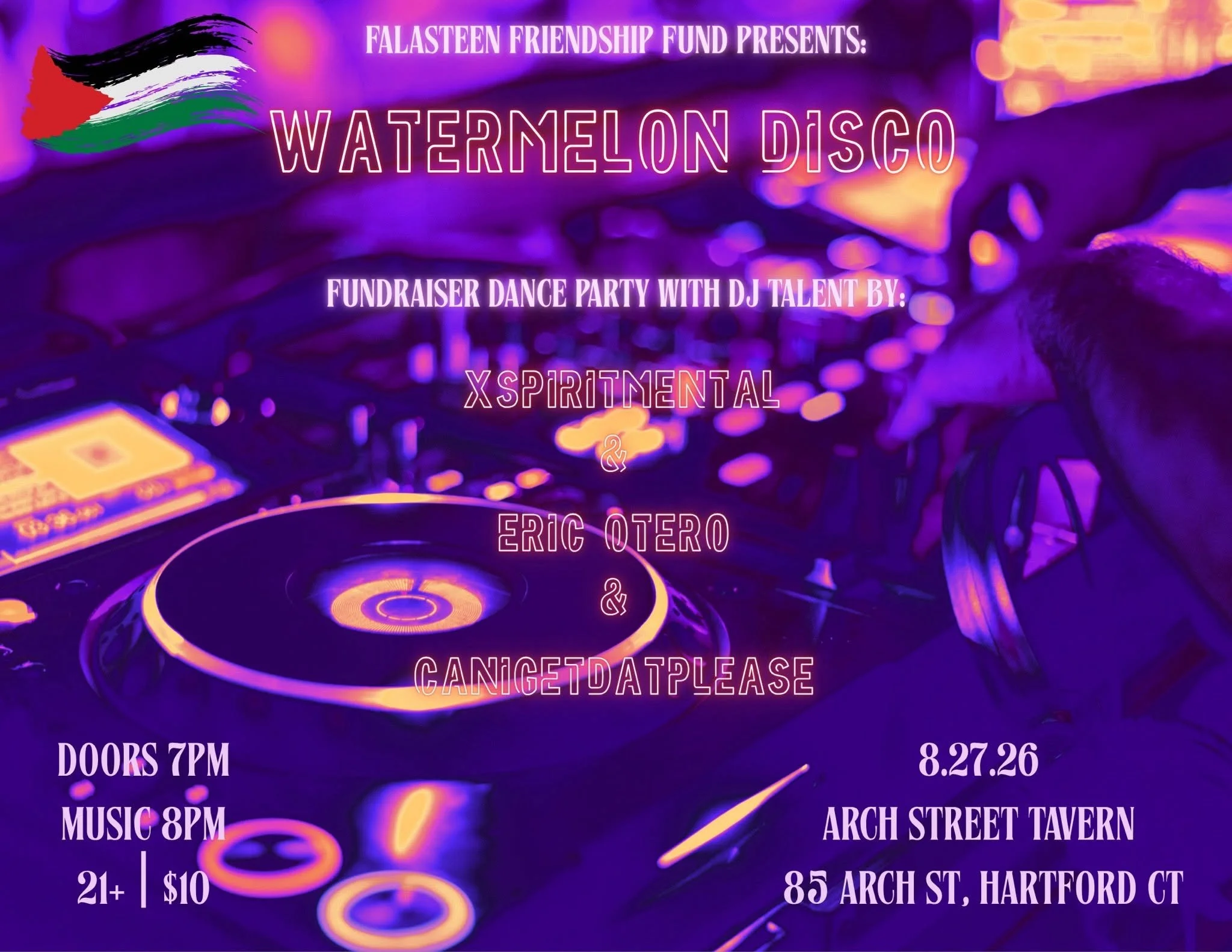 Watermelon Disco - a fundraiser for Falasteen Friendship fun