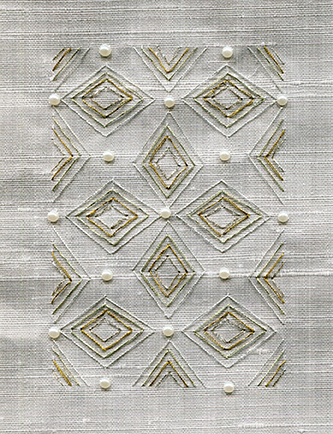 "Diamonds" embroidery by Sumitra