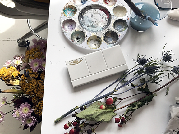 A snap of an artwork day in the studio