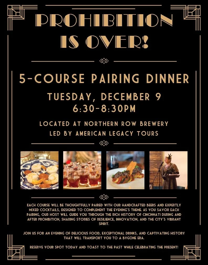 Join us Tuesday, December 9 for our next Prohibition is Over! Dinner &amp; Show. 

Each course will be thoughtfully paired with our handcrafted beers and expertly mixed cocktails, designed to complement the evening&rsquo;s theme. As you savor each pa