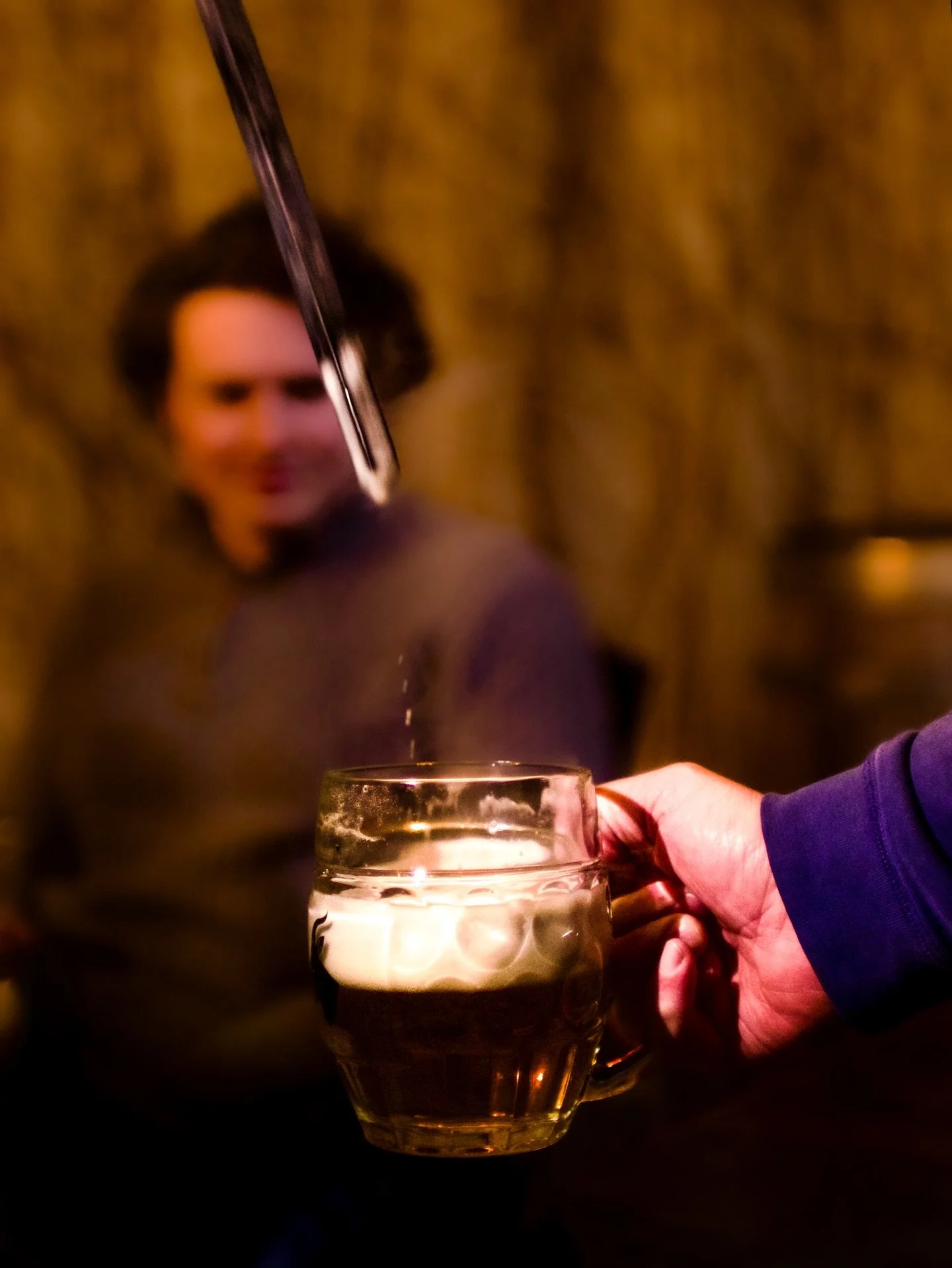 Beer-poking. Hundreds of years of tradition. #Bockfest