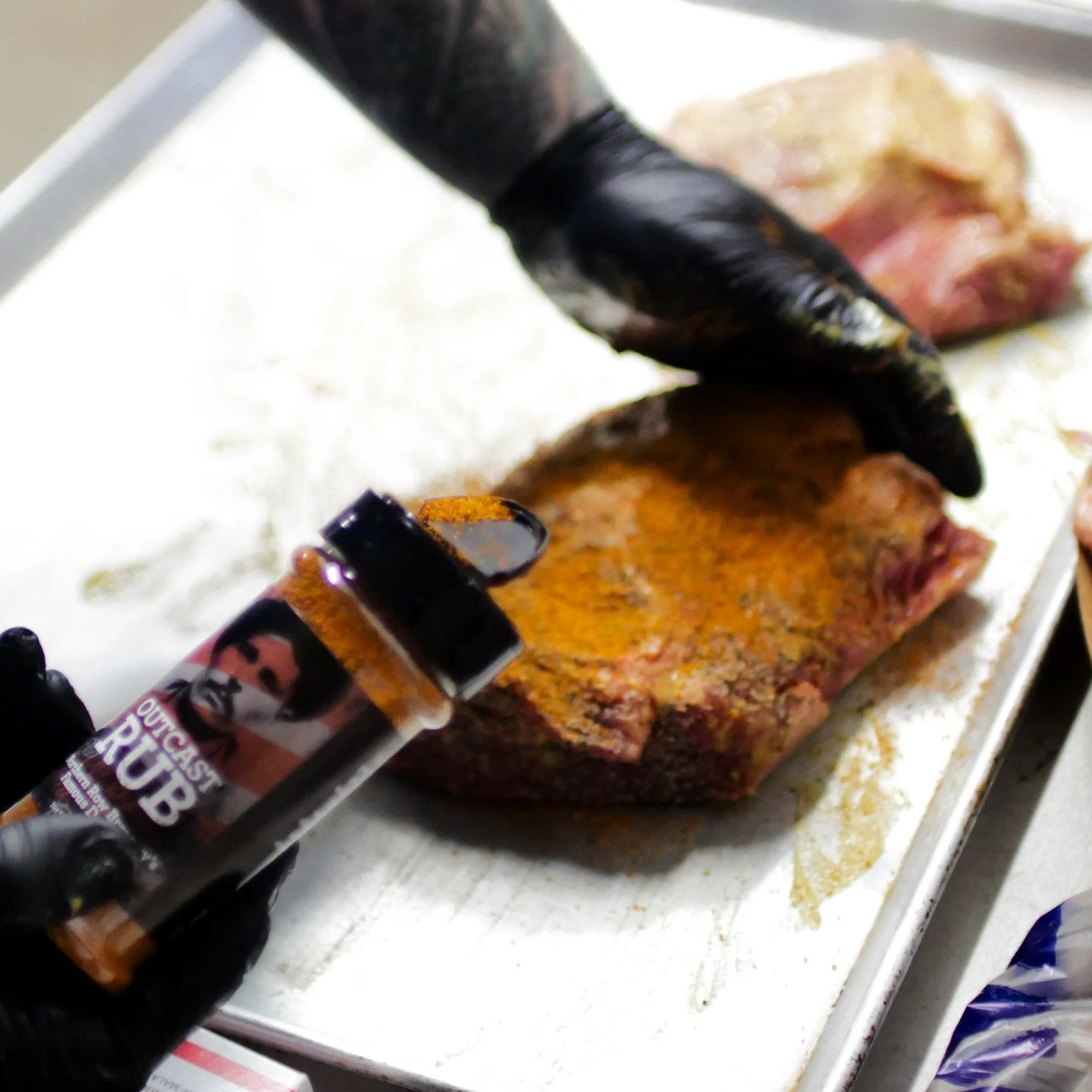 Outcast Rub is our signature blend of sweet, savory, and a hint of spice. Available exclusively at Northern Row so come by to get yours any week Wed-Sun. Big shoutout to @coloneldespices for helping us cook this one up!