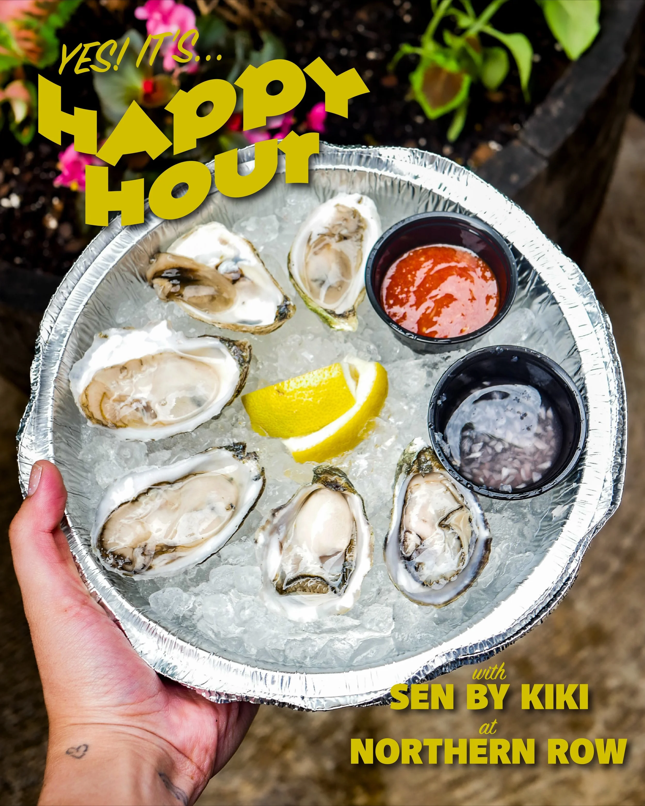 Oyster Happy Hour with Sen by Kiki is back Friday, June 26 from 6&ndash;8 PM!!! 

Fresh oysters, martinis, and a perfect way to start your weekend. 

Plus, we&rsquo;ll be shaking up martinis to pair with your oysters. 

And good news: we&rsquo;ve loc