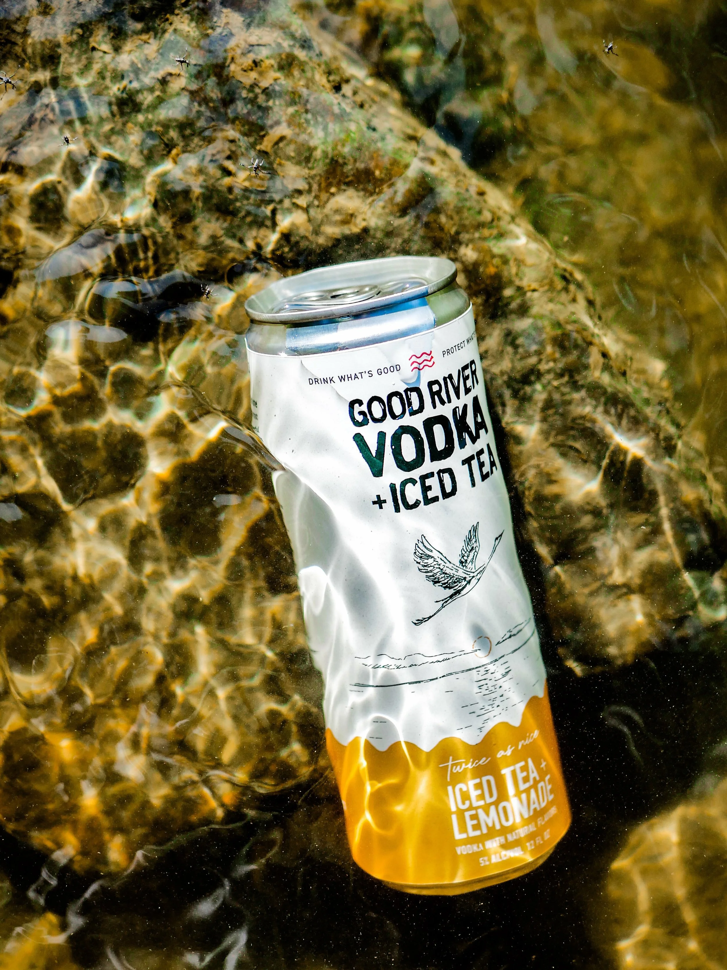 Best served in its natural habitat.

Good River Vodka Iced Tea + Lemonade is made with real fruit juice, naturally sweetened with no added sugar, and ready to go wherever the current takes you.