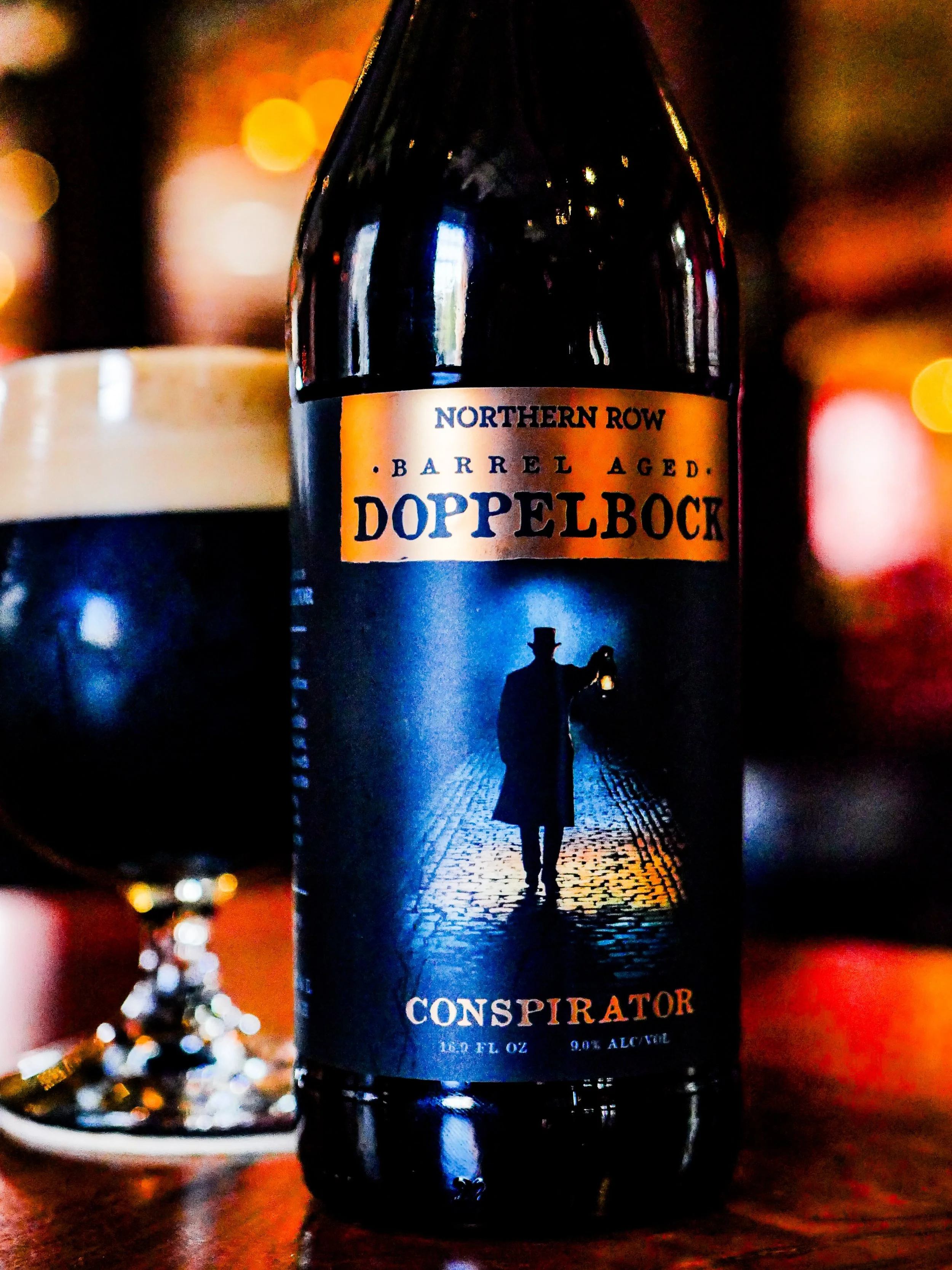 BA Conspirator is now available by the bottle! Find it in our to-go cooler or on the menu. Grab some to take home, or enjoy a bottle here. Barrel-aged in Four Roses bourbon barrels, it brings rich notes of raisin, date, toffee, and vanilla, with a wa