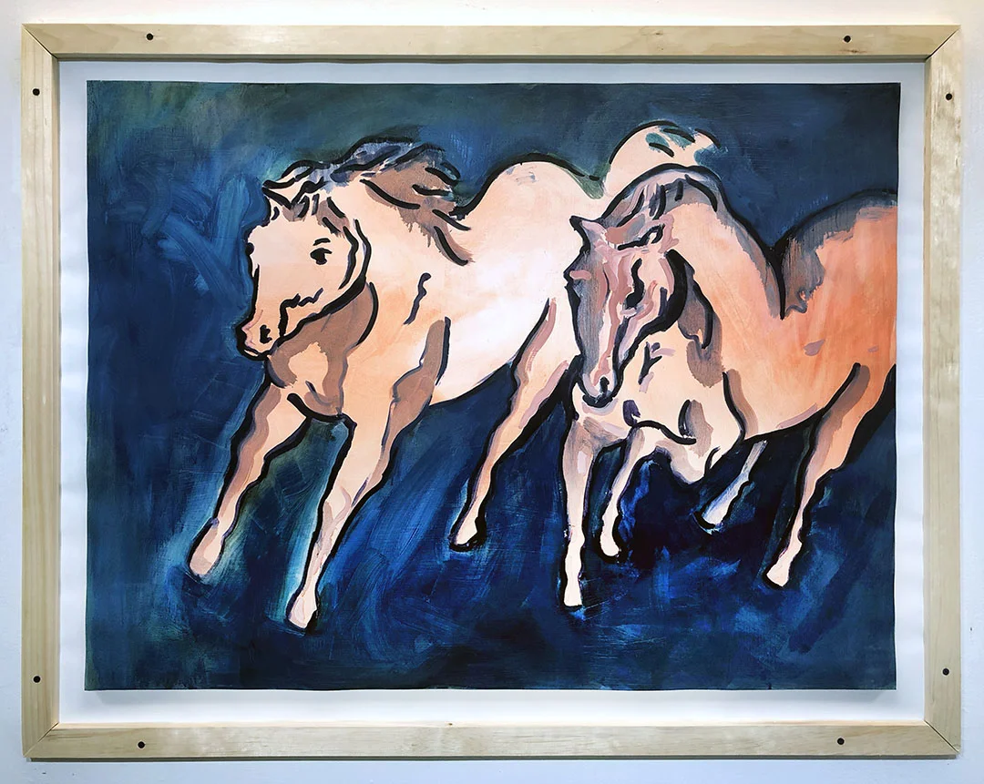 Horses , Mixed media (wood, digital print), size, 2019