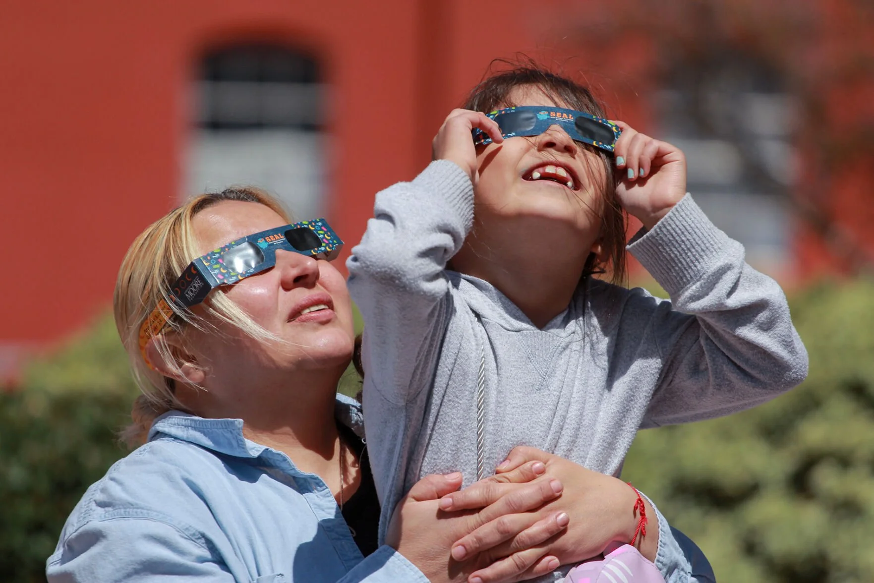  Eddie and Miley observe the 2024 solar eclipse in Nogales, Arizona. 