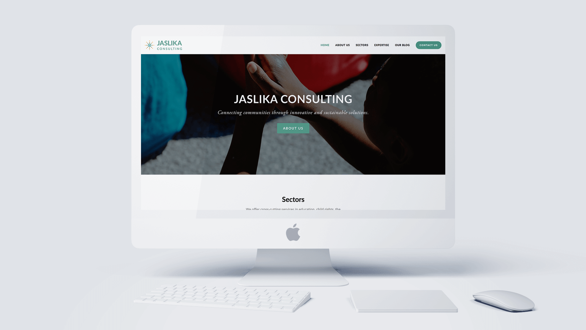 Modus Design Lab Case Study (work) –.Jaslika Consulting desktop mockup.