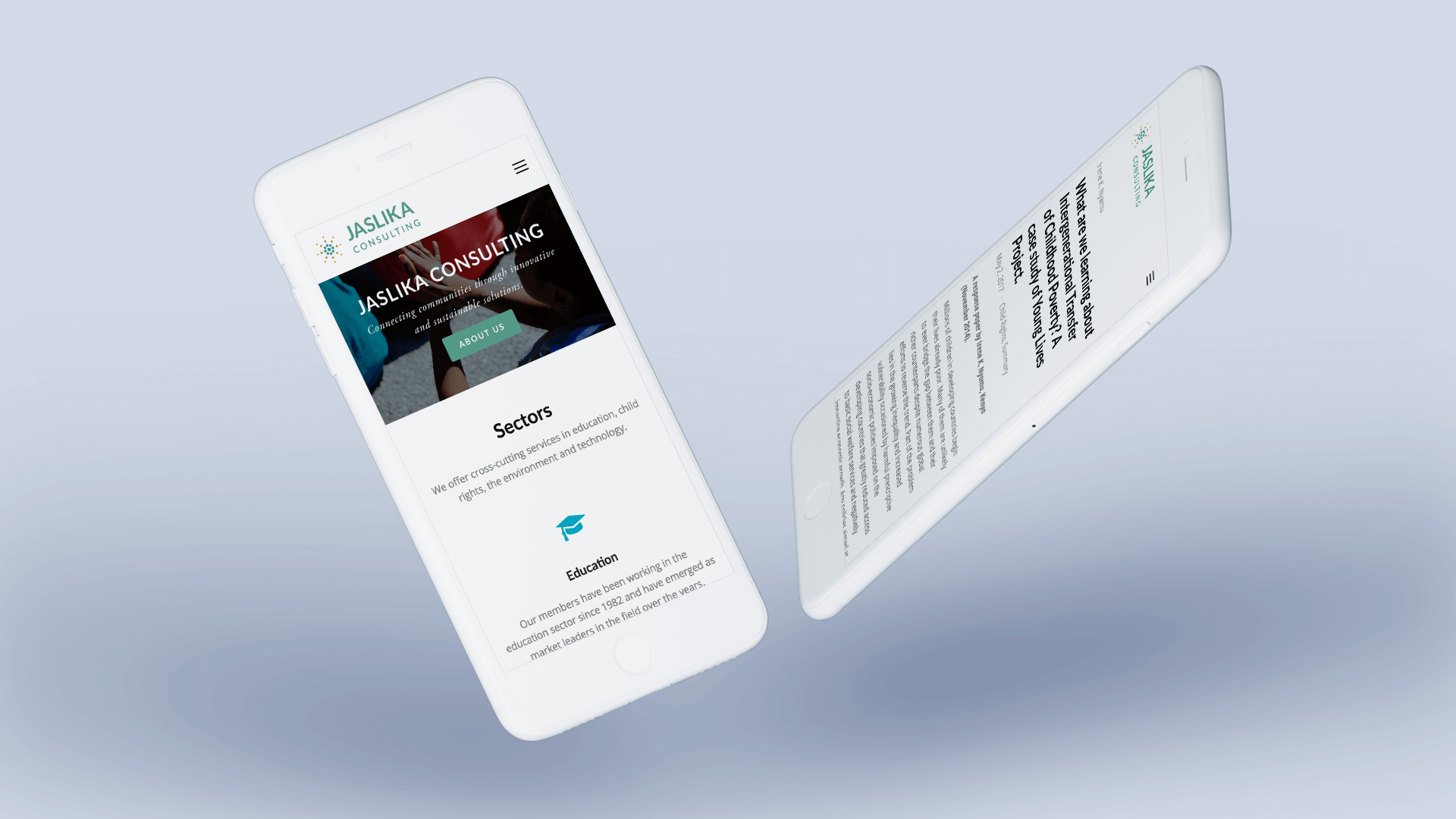 Modus Design Lab Case Study (work) –.Jaslika Consulting iphone mockup.
