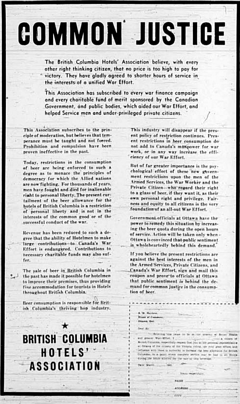 BCHA supporting the war effort, March 3, 1943