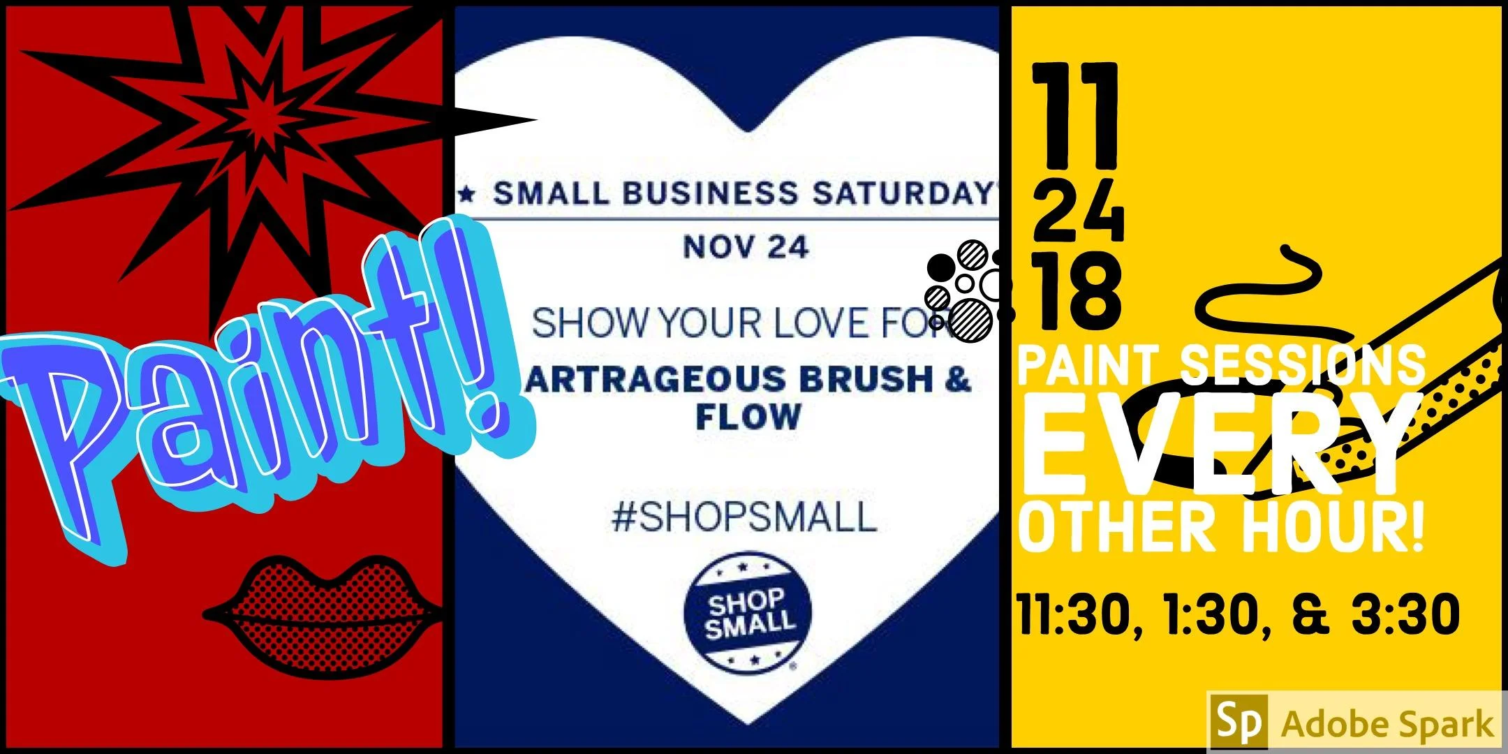 Pop Up & Paint On Small Business Saturday