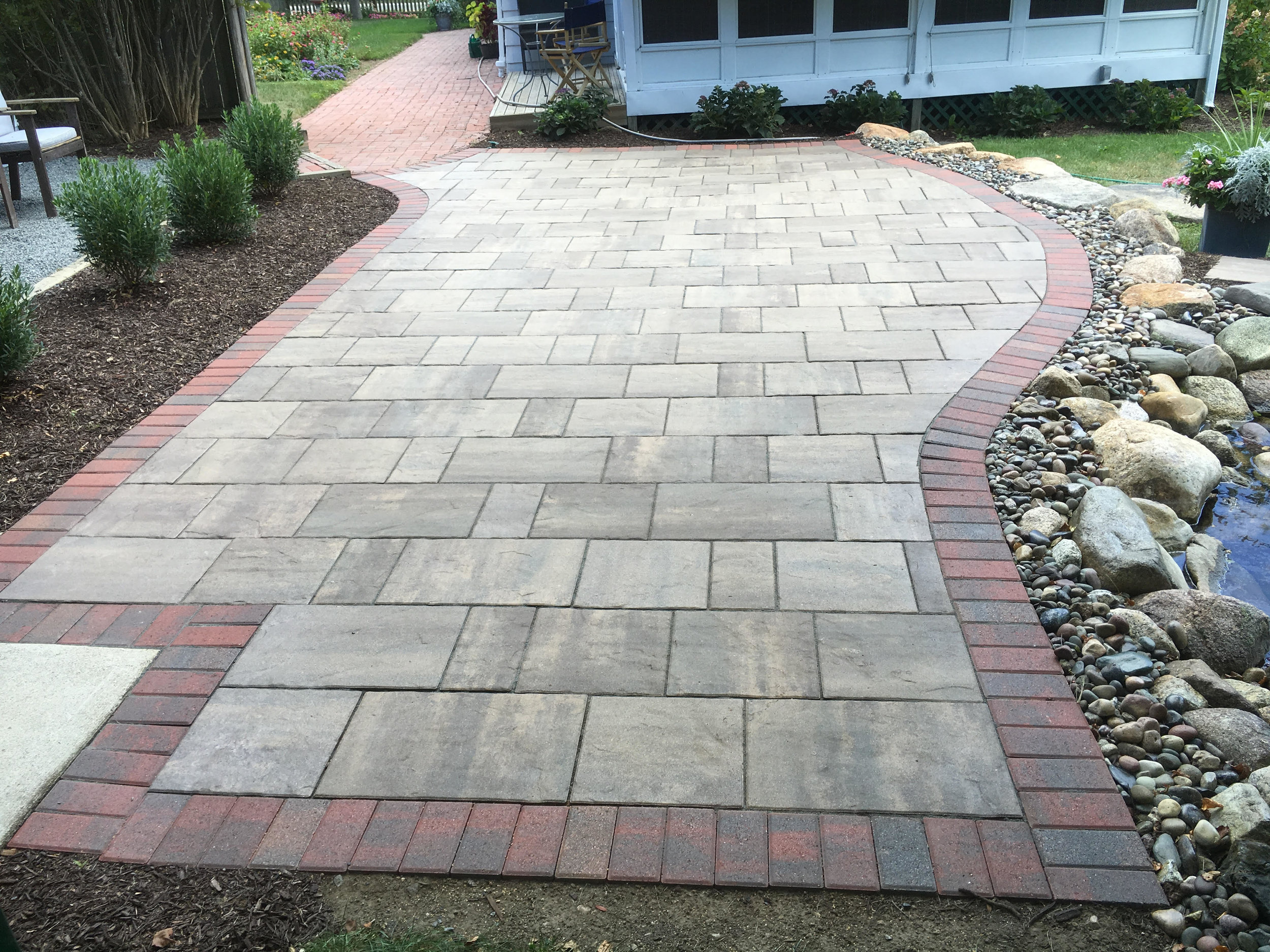 Unilock paver patio in Portsmouth, RI