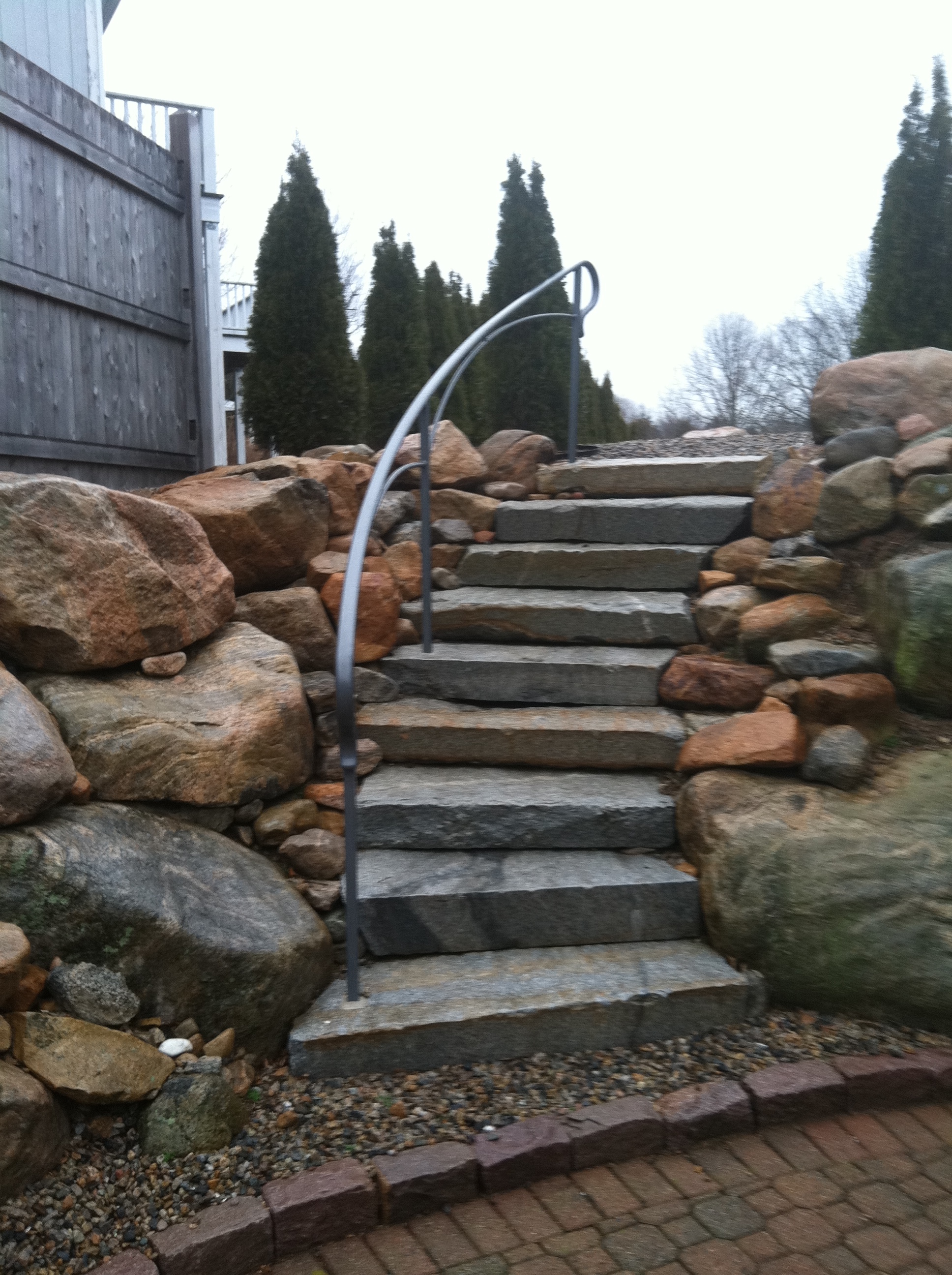 Walkway and retaining wall in West Greenwich, RI