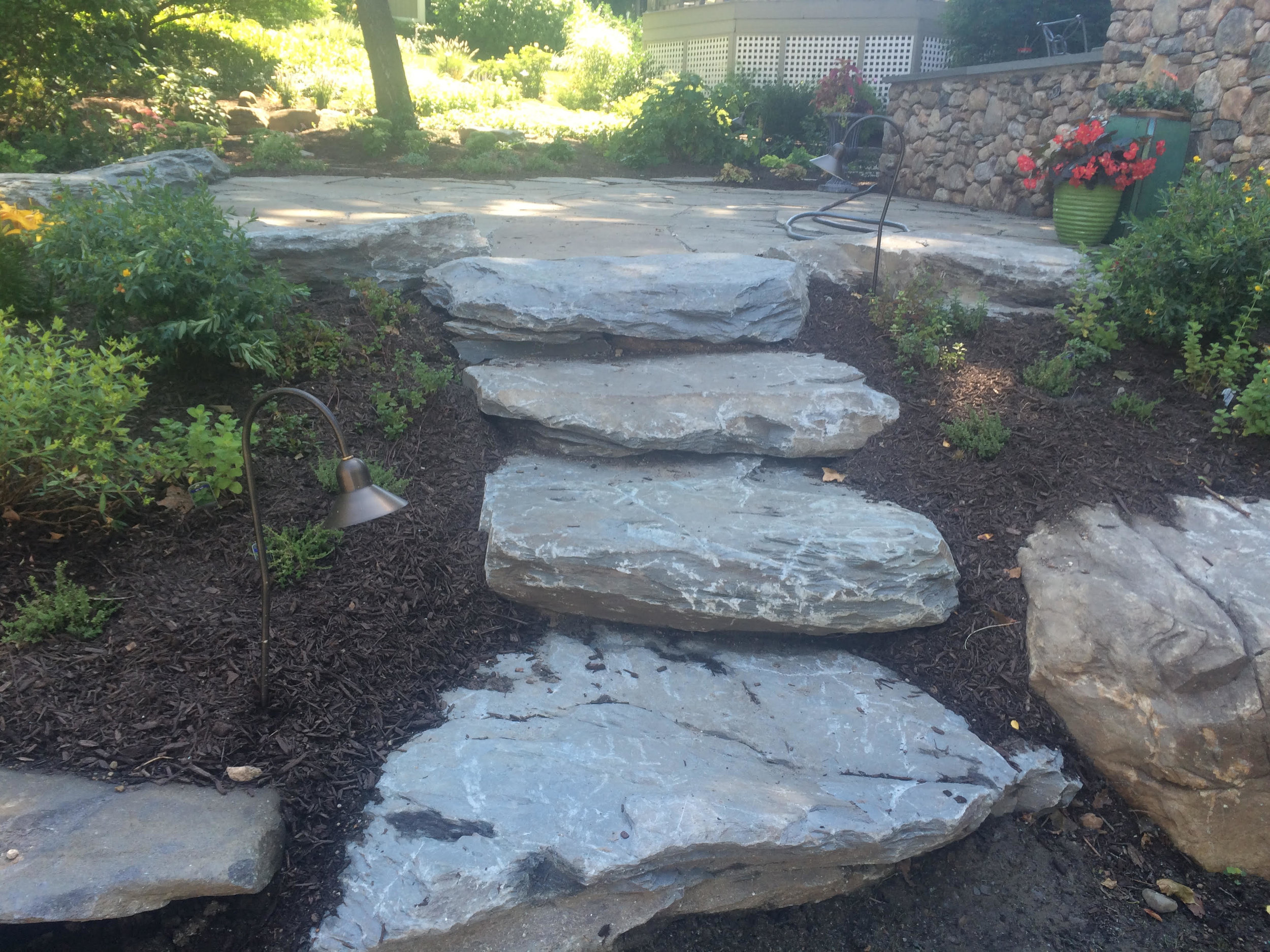 Stone and paver patio in Portsmouth, RI