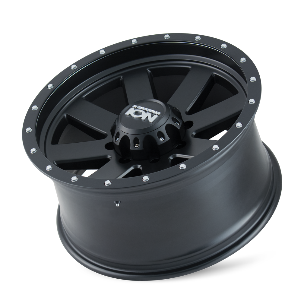 Ion 134 Matte Black Beadlock Wheel with Painted Finish 20 x 9. inches /6 x 139 mm, 18 mm Offset 