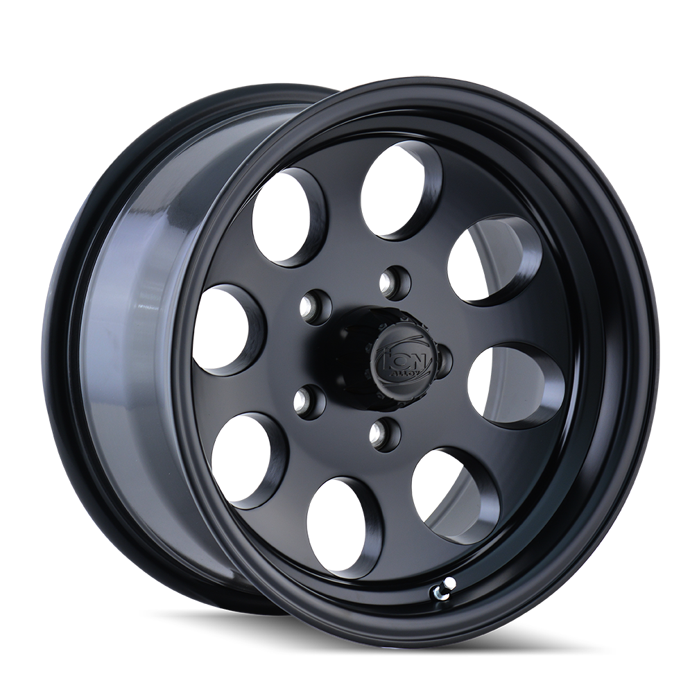 Ion 134 Matte Black Beadlock Wheel with Painted Finish 18 x 9. inches /8 x 165 mm, 0 mm Offset 