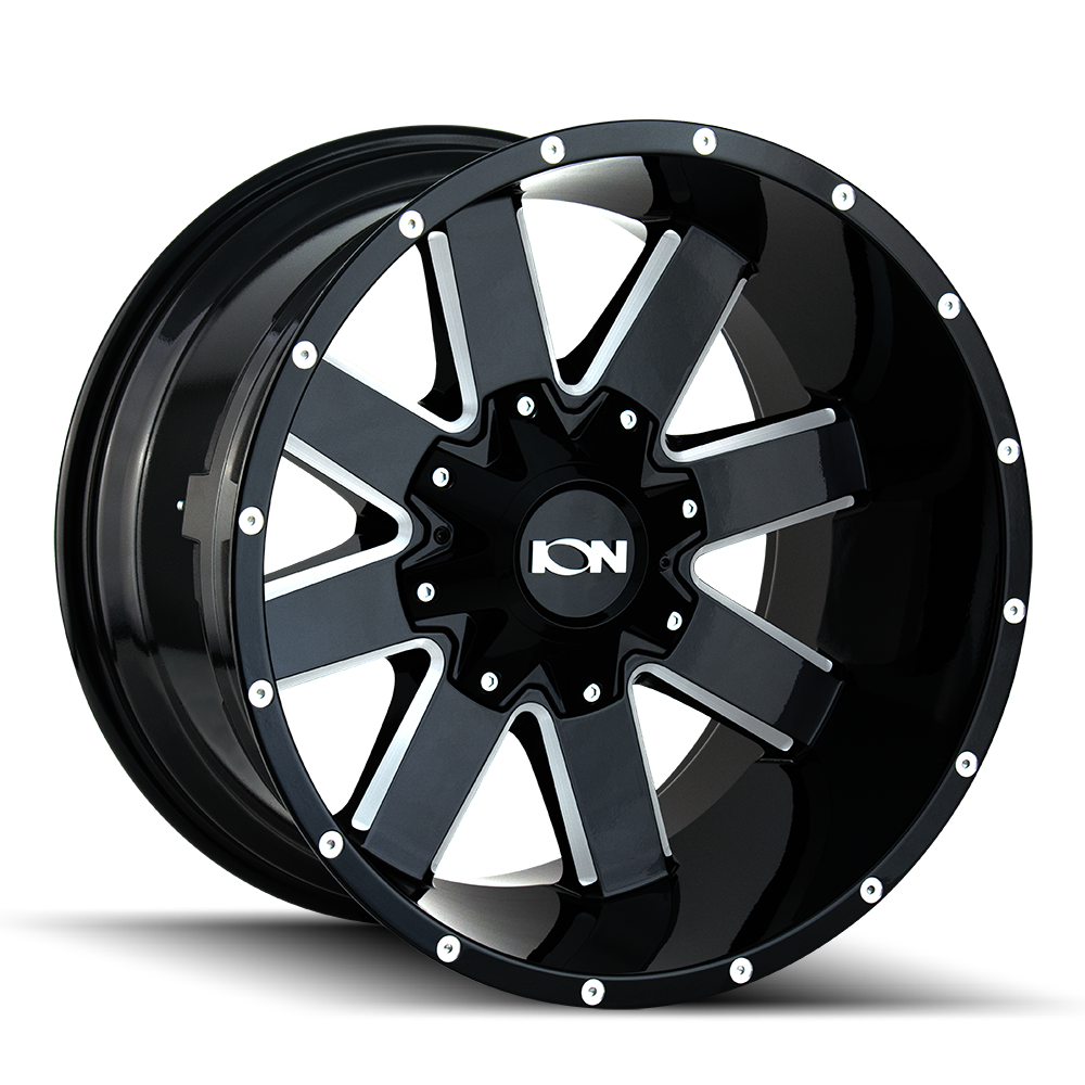 141 Black Milled Spokes