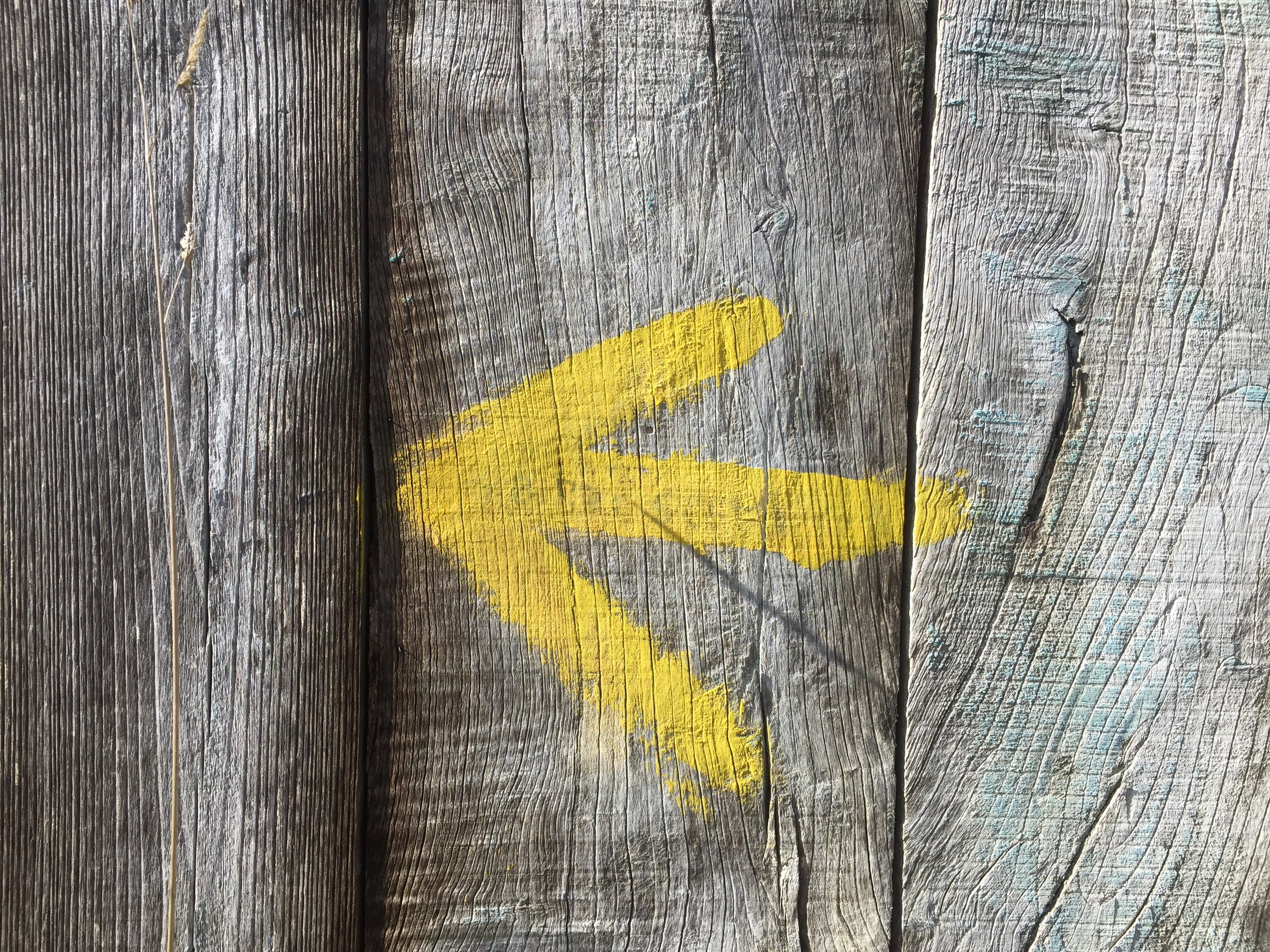 You soon get used to spotting the arrows. And following them.