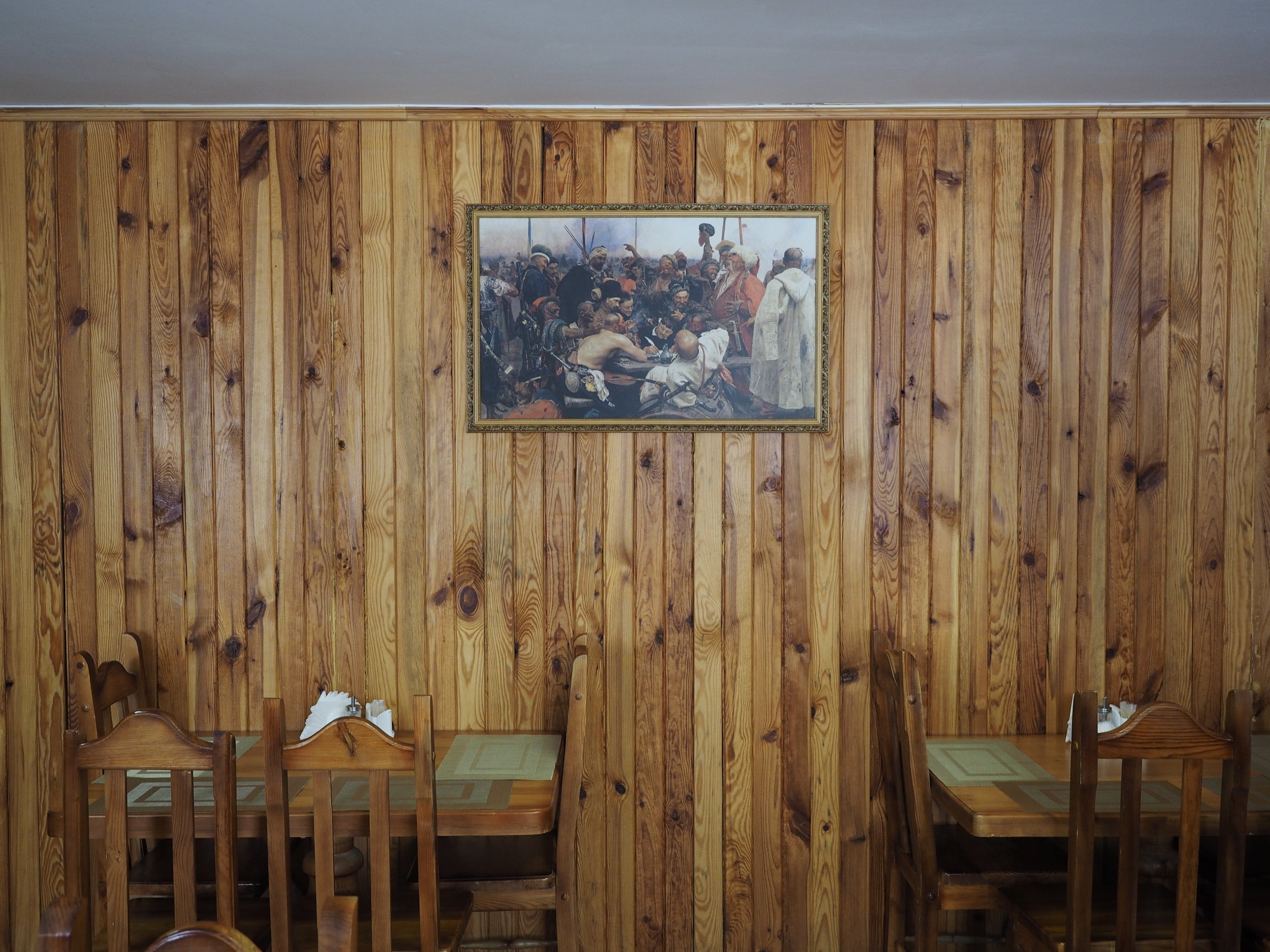 Okay, not the photo you were expecting from Chernobyl but it’s the restaurant in my hotel and I like it.