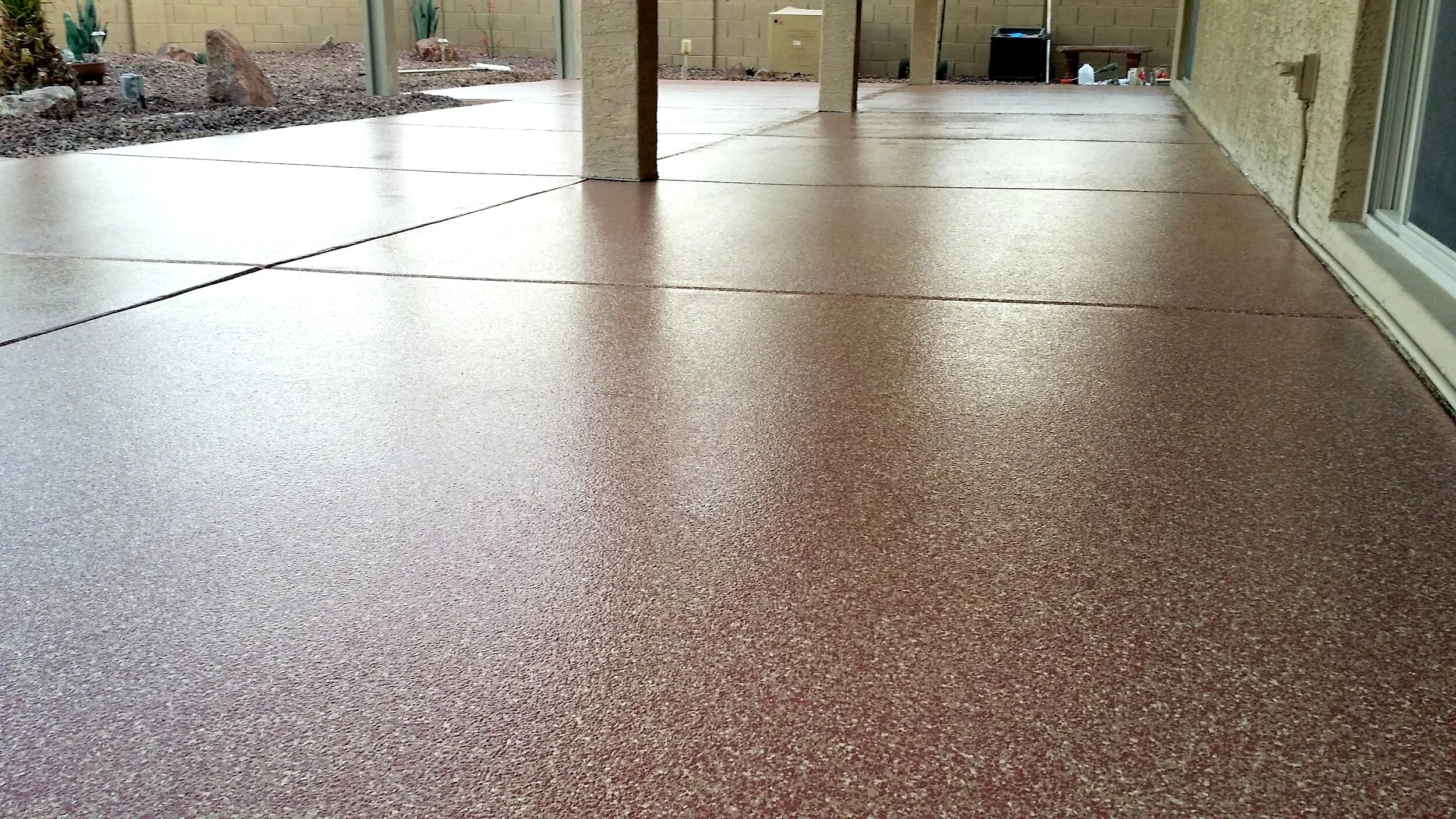 Paint Chip Covered Patio