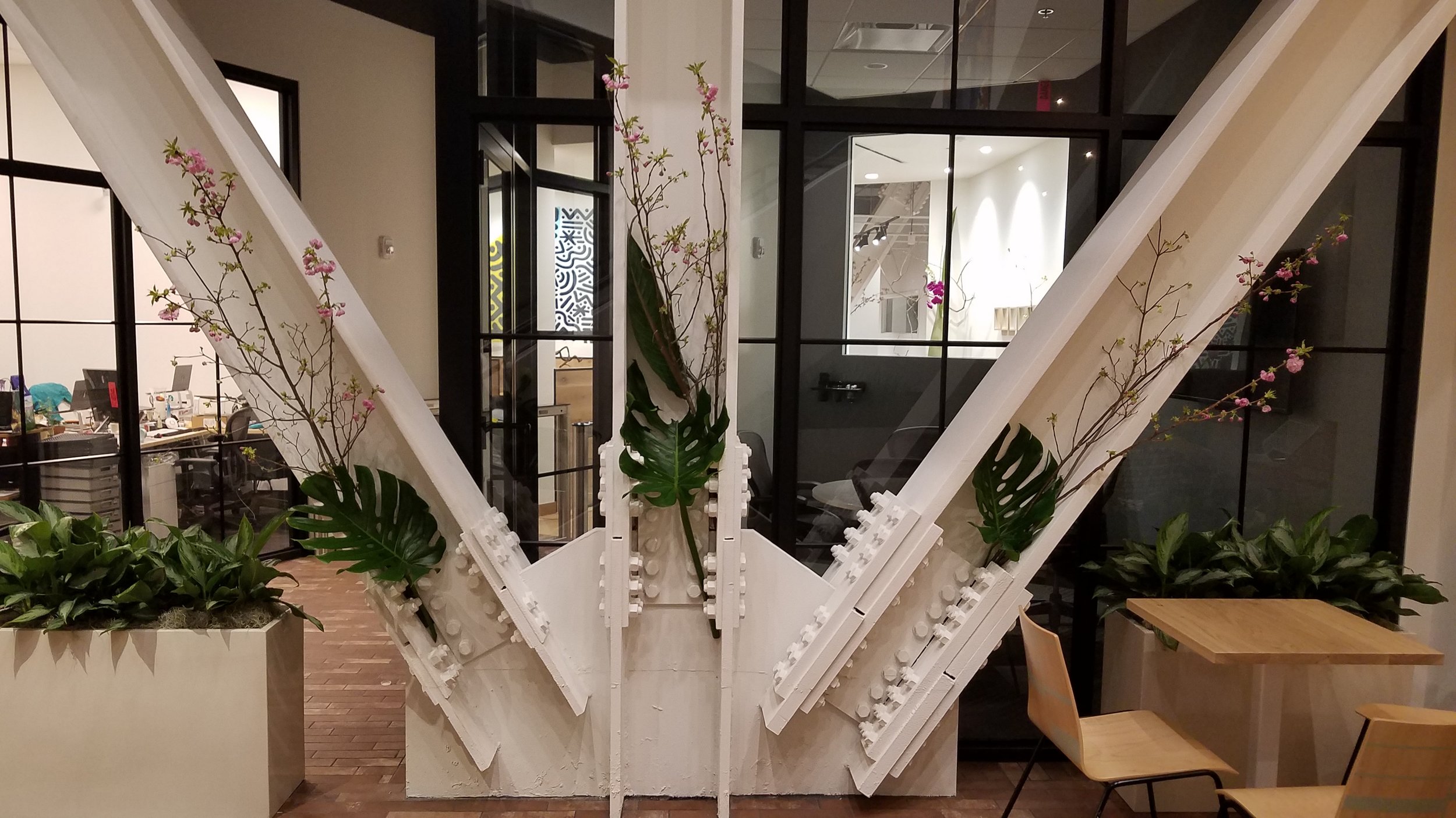Place-based floral arrangement was just one of many art forms on display at CIC ArtWeek.
