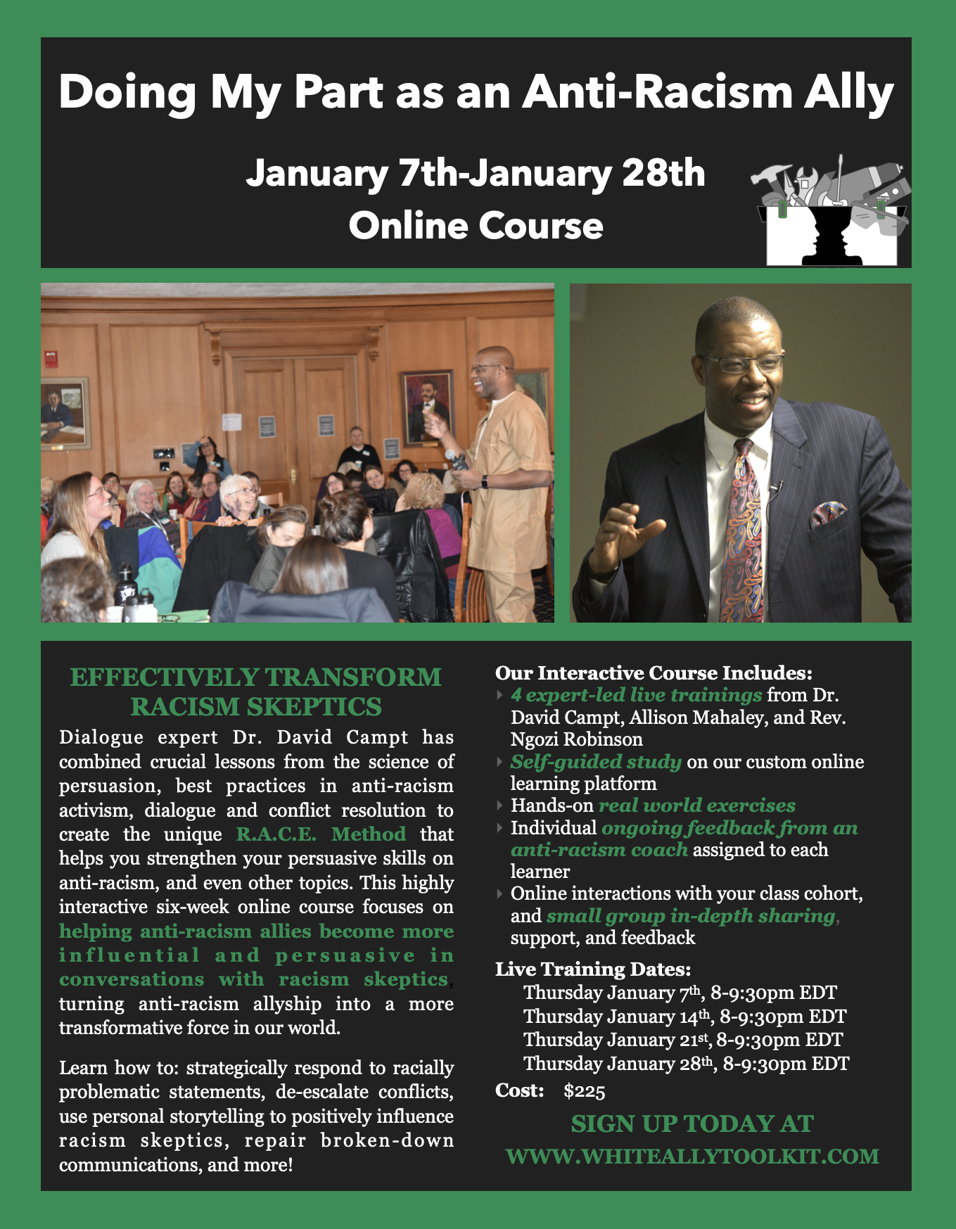 New Doing My Part as an Anti-Racism Ally Course Dates Announced—January 7-28!