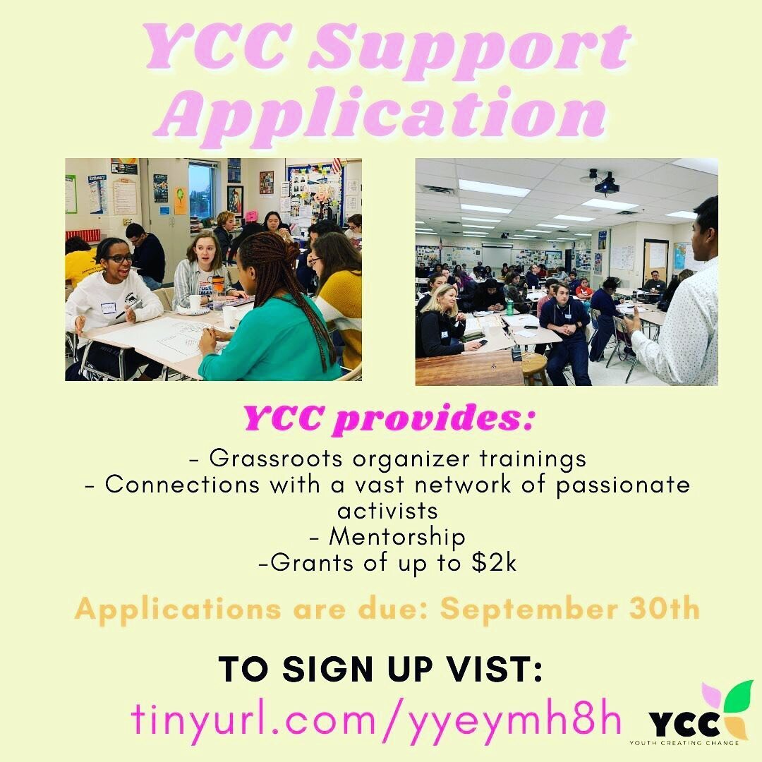 The deadline to apply for Fellowship is TODAY!!! Get those apps in! DM this account or @olivia.gyapong with questions.

&mdash;&mdash;&mdash;&mdash;&mdash;&mdash;&mdash;&mdash;

What does YCC have to offer?

&bull;Grants 
&bull;Mentorship from Season