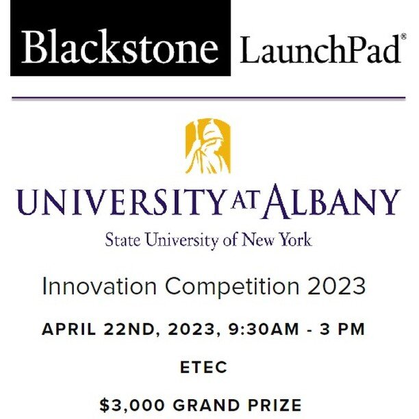 deadline to register for the UAlbany Blackstone LaunchPad Innovation Competition is Wednesday night! Register now at https://www.launchpadalbany.com/innovationcompetition