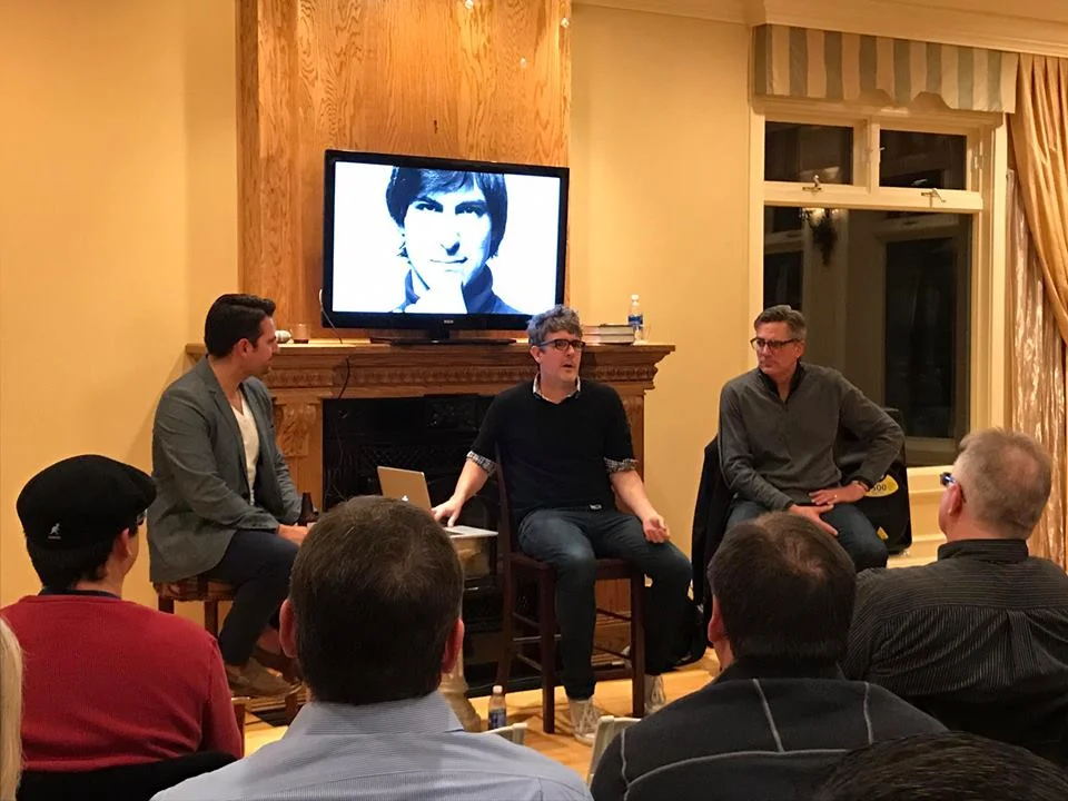 Branding and marketing experts who work with fortune 100 clients teach a packed room at an Innovation Collective event. 